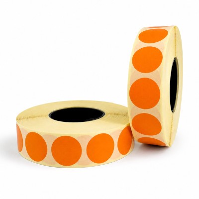 Етикетка T.Eco 20x20(коло) помаранчева